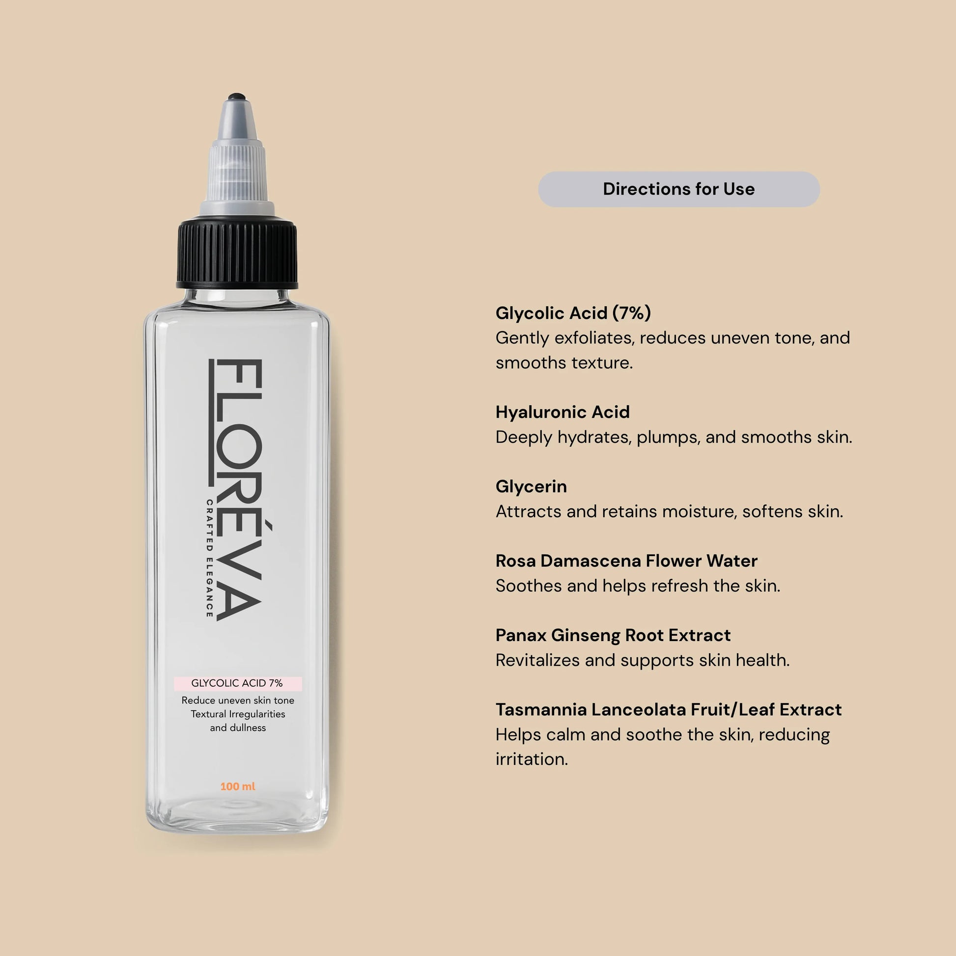 Floreva Glycolic Acid Treatment Serum: Professional Exfoliation
