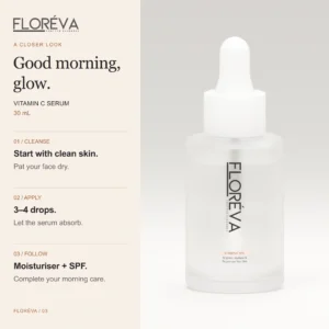 Vitamin C Serum: cleanse, apply, follow.
