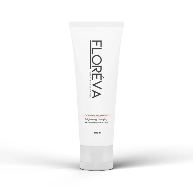 Floreva Vitamin C Facewash 100 mL, front view on white.
